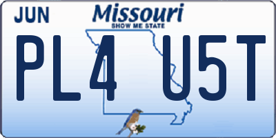 MO license plate PL4U5T