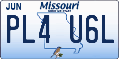 MO license plate PL4U6L