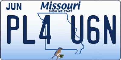 MO license plate PL4U6N