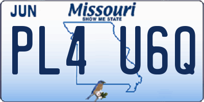 MO license plate PL4U6Q