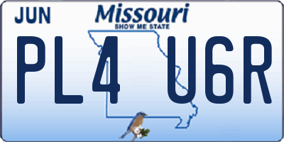 MO license plate PL4U6R