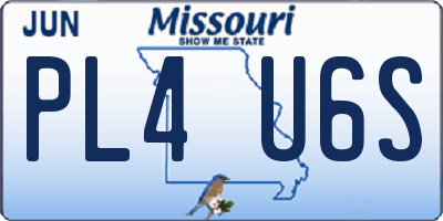 MO license plate PL4U6S