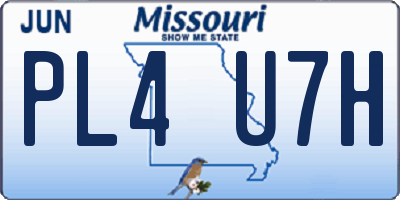 MO license plate PL4U7H