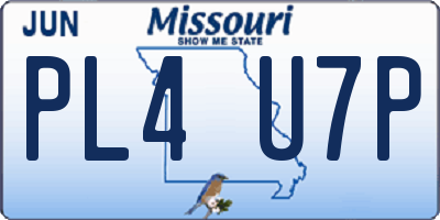MO license plate PL4U7P