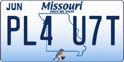 MO license plate PL4U7T