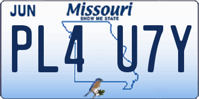 MO license plate PL4U7Y