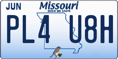 MO license plate PL4U8H