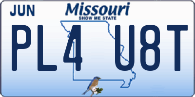 MO license plate PL4U8T