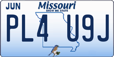 MO license plate PL4U9J