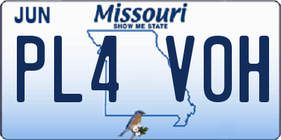 MO license plate PL4V0H