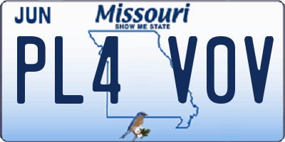 MO license plate PL4V0V