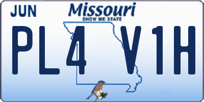 MO license plate PL4V1H