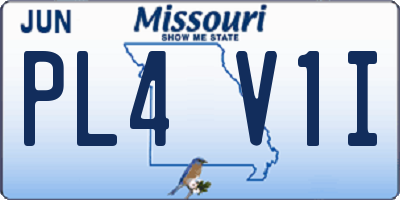 MO license plate PL4V1I