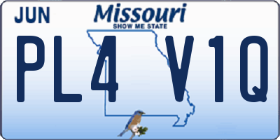 MO license plate PL4V1Q
