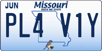 MO license plate PL4V1Y