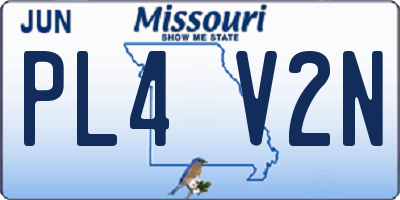 MO license plate PL4V2N