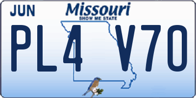 MO license plate PL4V7O