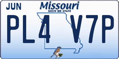 MO license plate PL4V7P