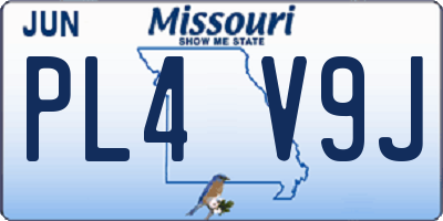 MO license plate PL4V9J