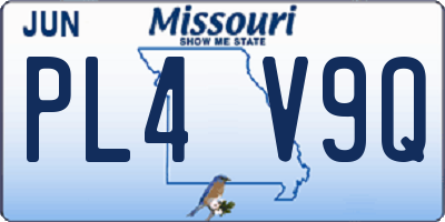 MO license plate PL4V9Q