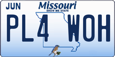 MO license plate PL4W0H