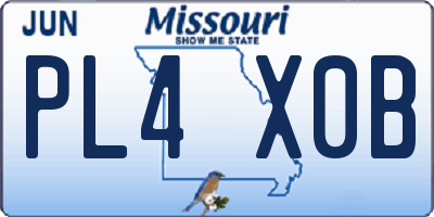 MO license plate PL4X0B