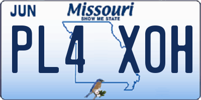 MO license plate PL4X0H