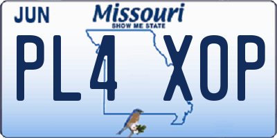 MO license plate PL4X0P