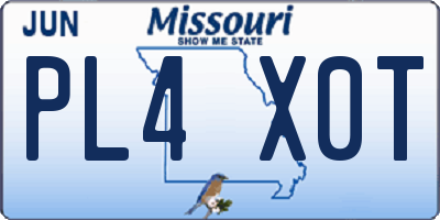 MO license plate PL4X0T