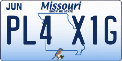 MO license plate PL4X1G