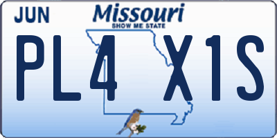 MO license plate PL4X1S