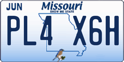 MO license plate PL4X6H