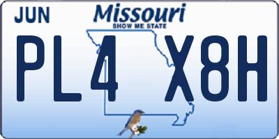 MO license plate PL4X8H