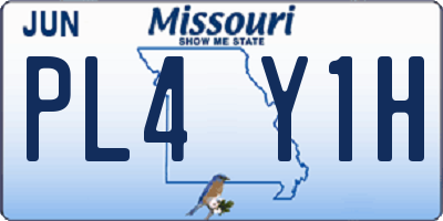 MO license plate PL4Y1H