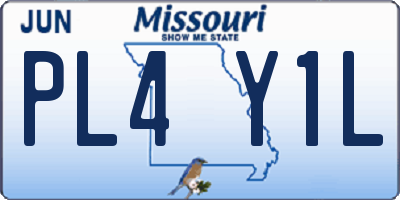 MO license plate PL4Y1L