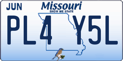 MO license plate PL4Y5L