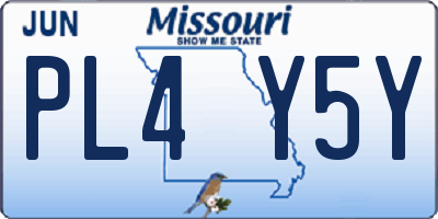 MO license plate PL4Y5Y