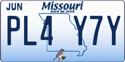 MO license plate PL4Y7Y
