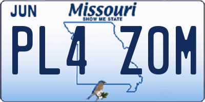 MO license plate PL4Z0M