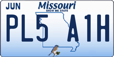 MO license plate PL5A1H