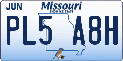 MO license plate PL5A8H