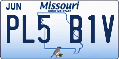 MO license plate PL5B1V