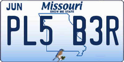 MO license plate PL5B3R