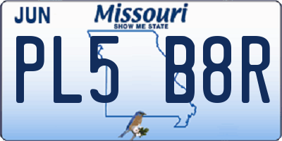 MO license plate PL5B8R