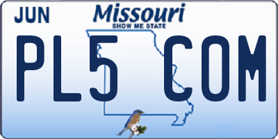 MO license plate PL5C0M