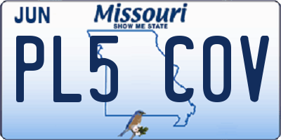 MO license plate PL5C0V