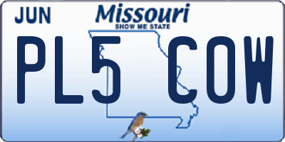MO license plate PL5C0W