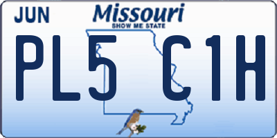 MO license plate PL5C1H