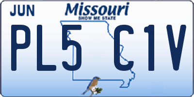 MO license plate PL5C1V