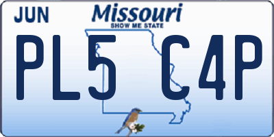 MO license plate PL5C4P